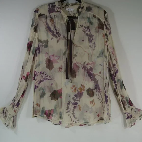 NEW REISS Rosa Romantic Floral Printed Blouse Size US 8 #337 - Picture 3 of 10